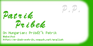 patrik pribek business card